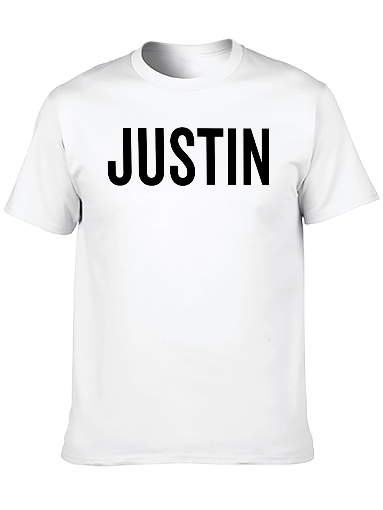 JUSTIN Printed Black Cotton T-Shirt