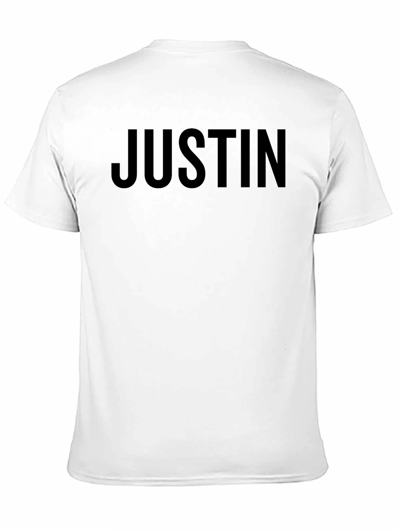 JUSTIN Printed Black Cotton T-Shirt