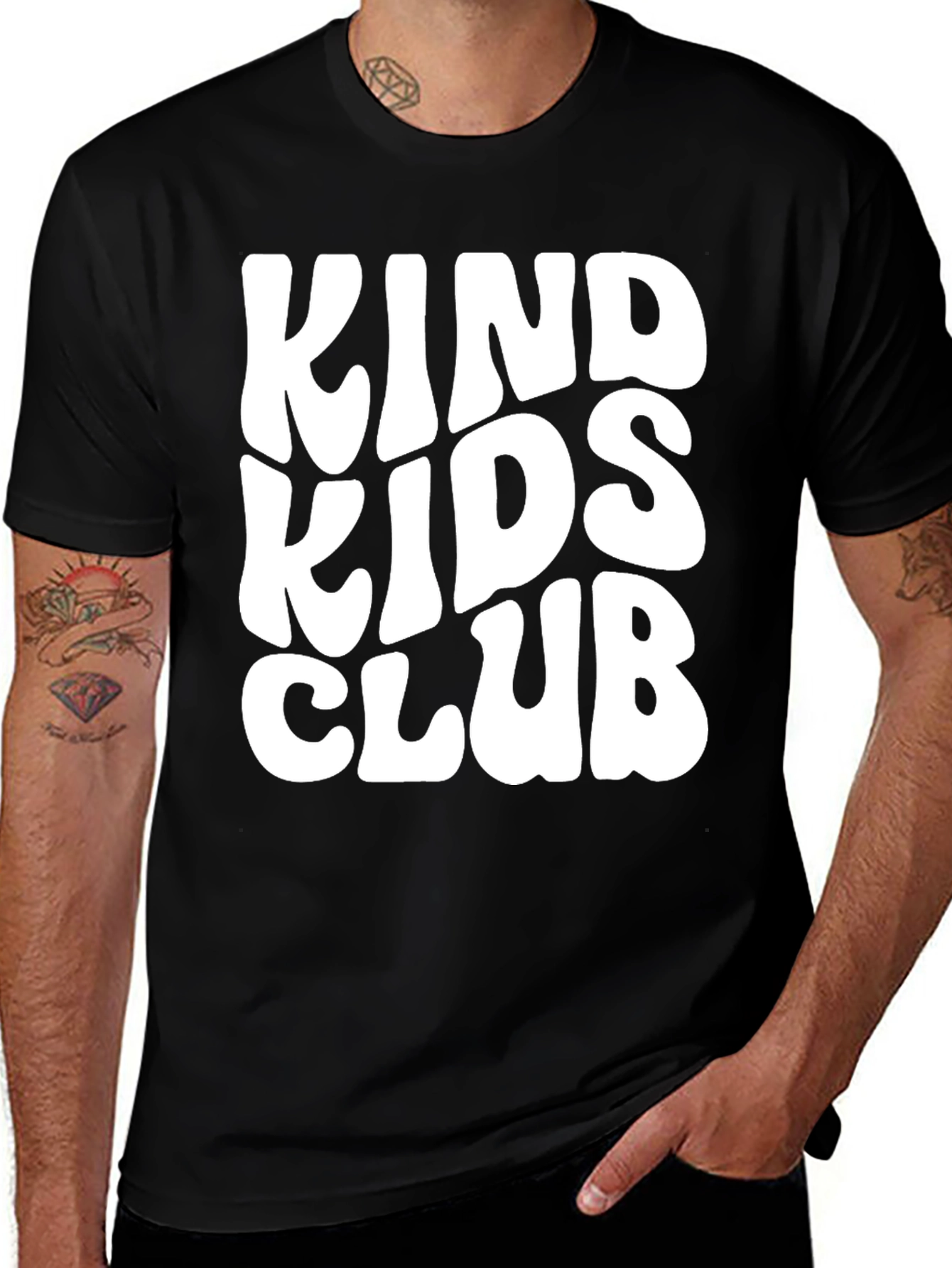 Kind Kids Club Black Graphic T-Shirt
