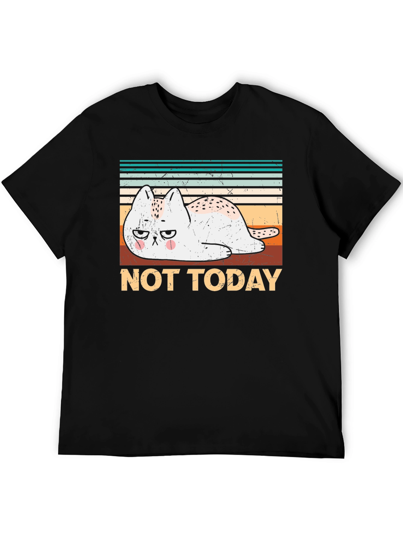 Not Today Cat Graphic T-Shirt
