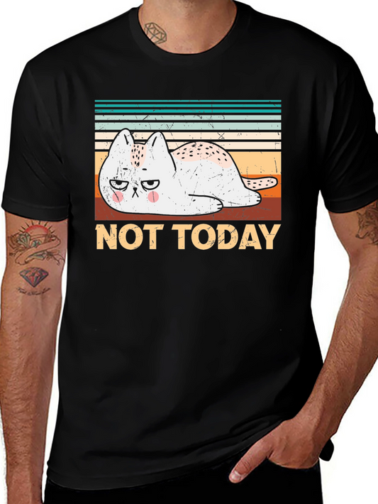 Not Today Cat Graphic T-Shirt