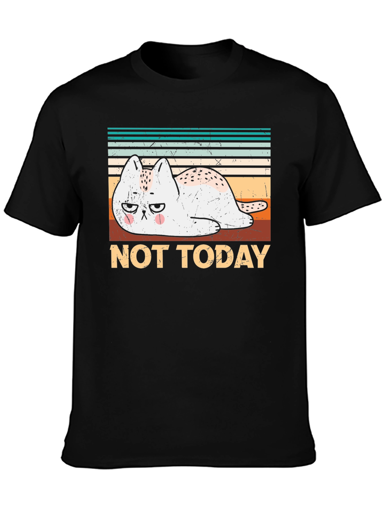 Not Today Cat Graphic T-Shirt