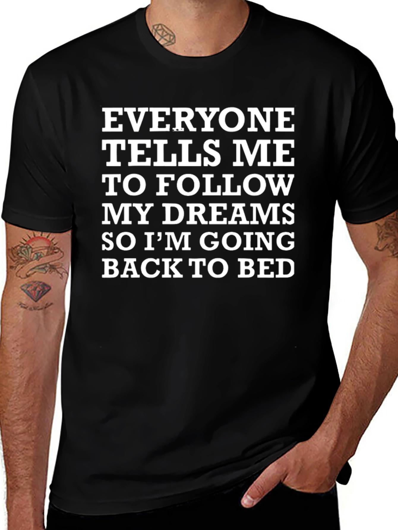 Funny Dreams Back to Bed Graphic T-Shirt