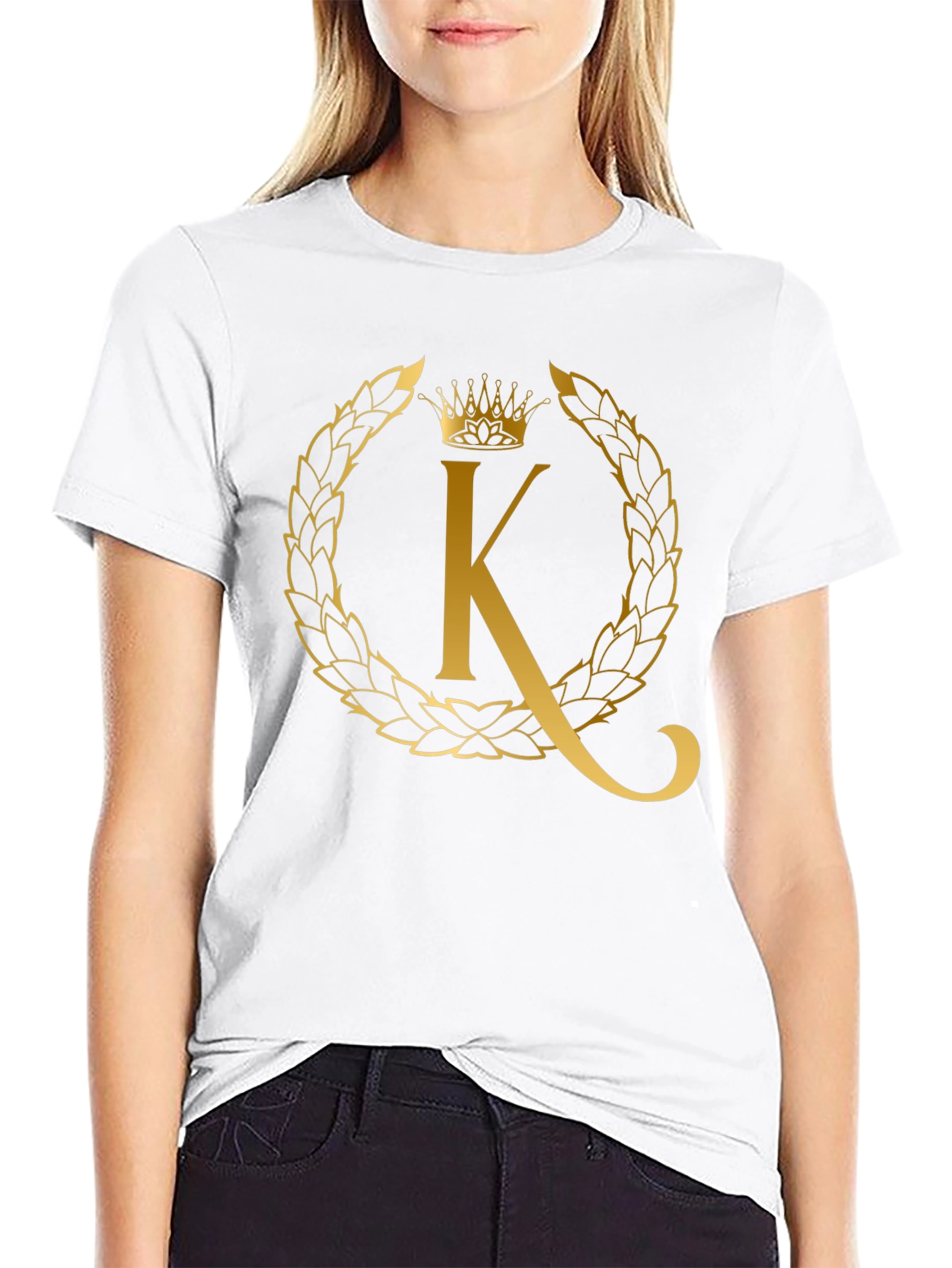 Golden K Crown Tee - Stylish Mens Graphic T-Shirt