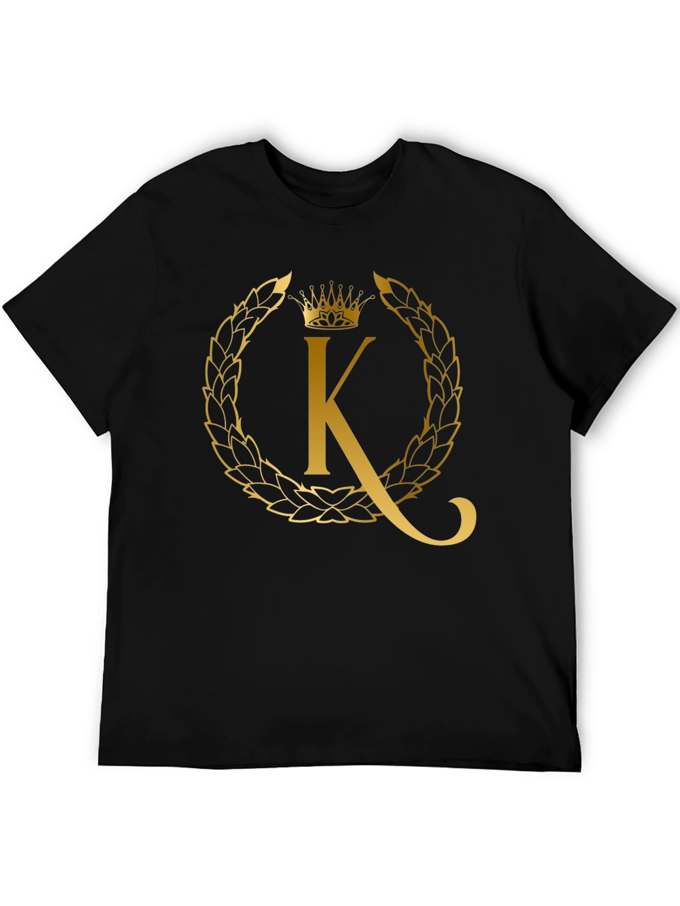 Golden K Crown Tee - Stylish Mens Graphic T-Shirt