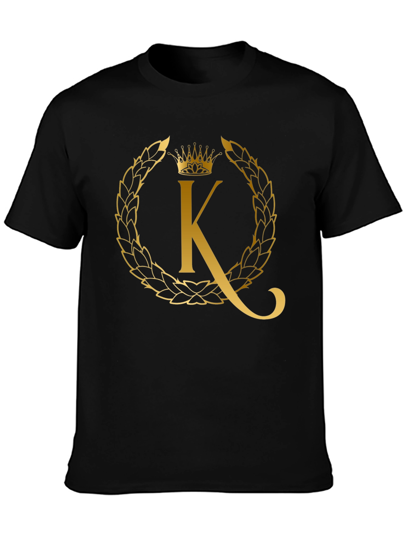Golden K Crown Tee - Stylish Mens Graphic T-Shirt