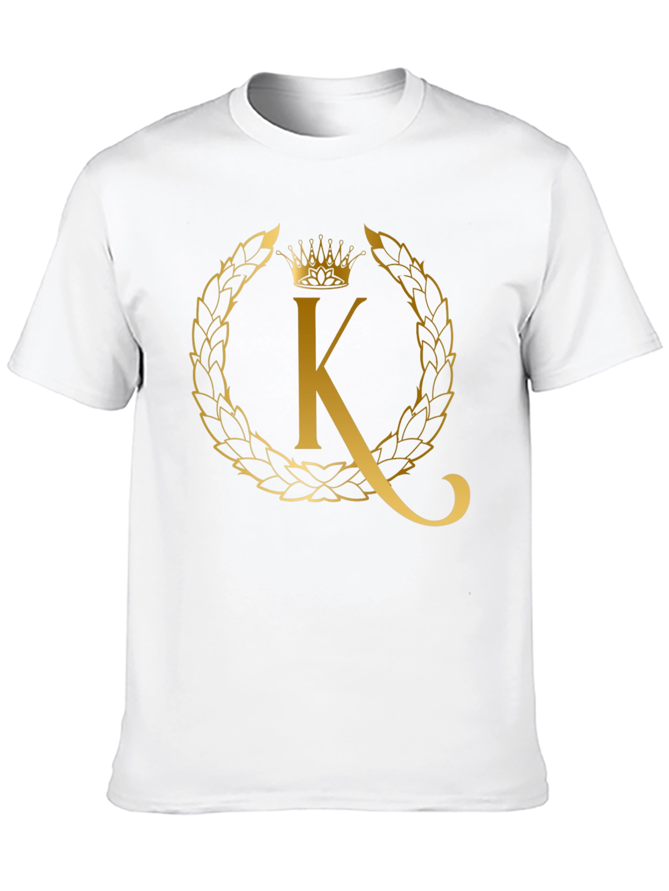 Golden K Crown Tee - Stylish Mens Graphic T-Shirt