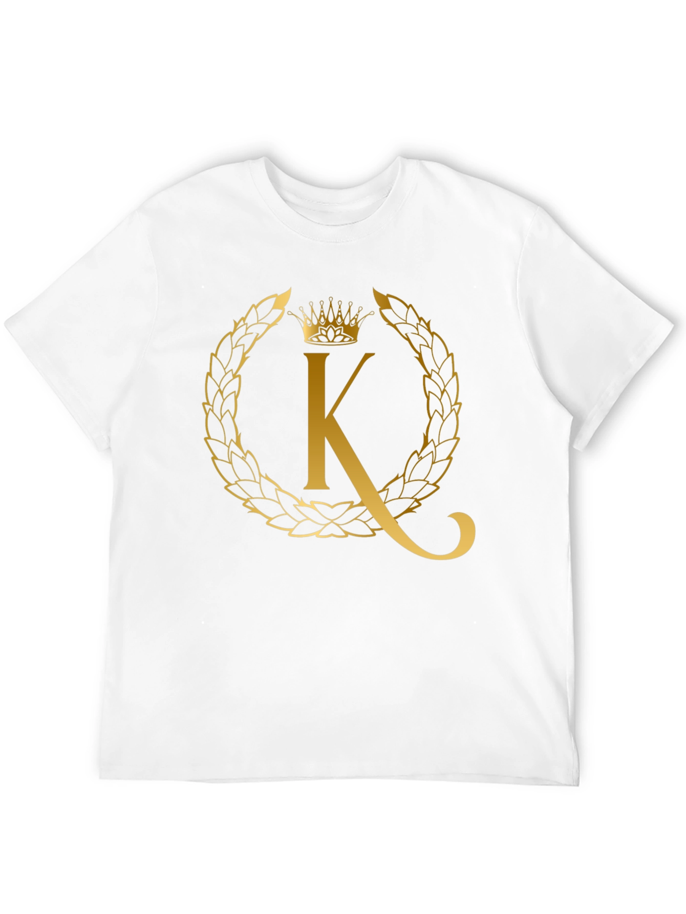 Golden K Crown Tee - Stylish Mens Graphic T-Shirt