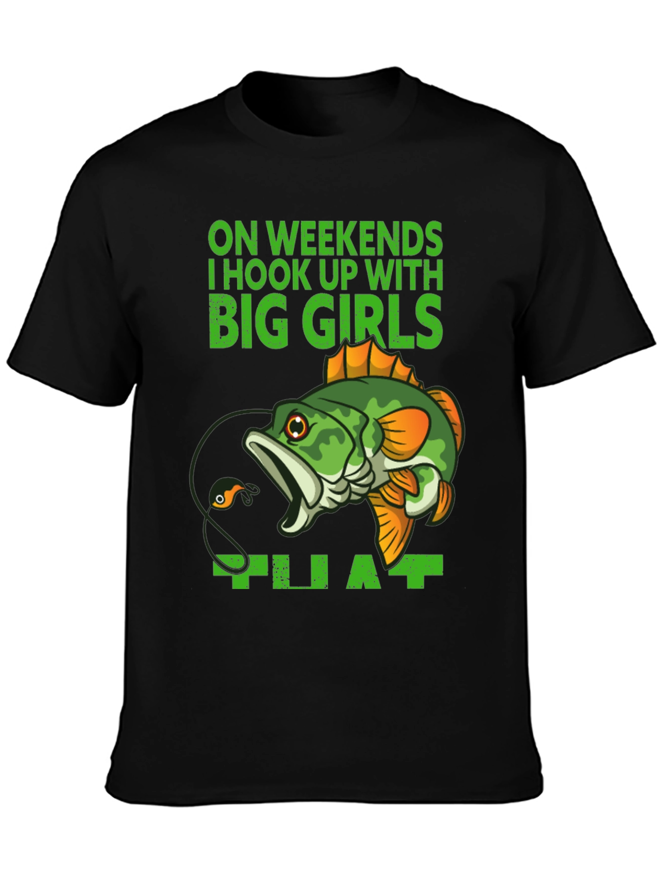 Fishing Hook Up Funny Graphic T-Shirt