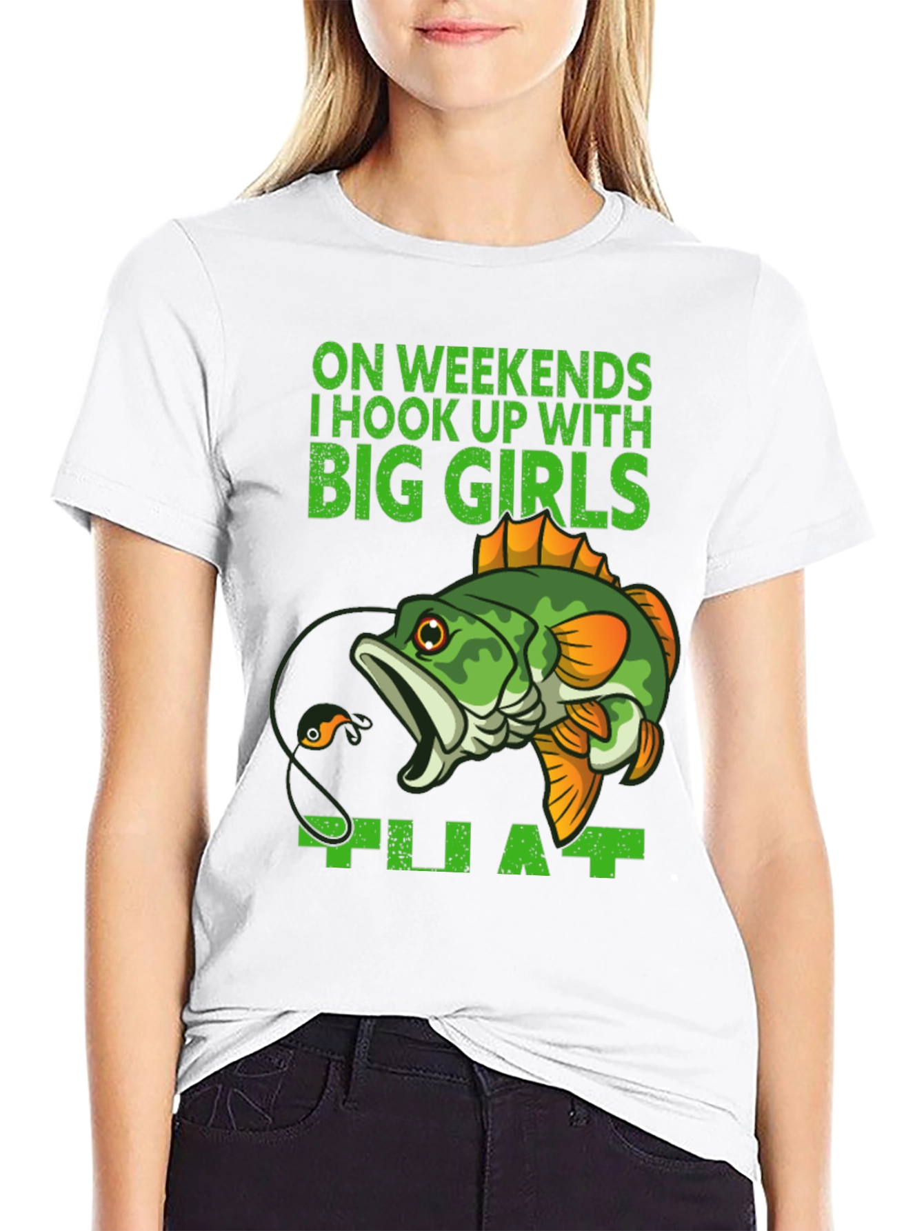 Fishing Hook Up Funny Graphic T-Shirt