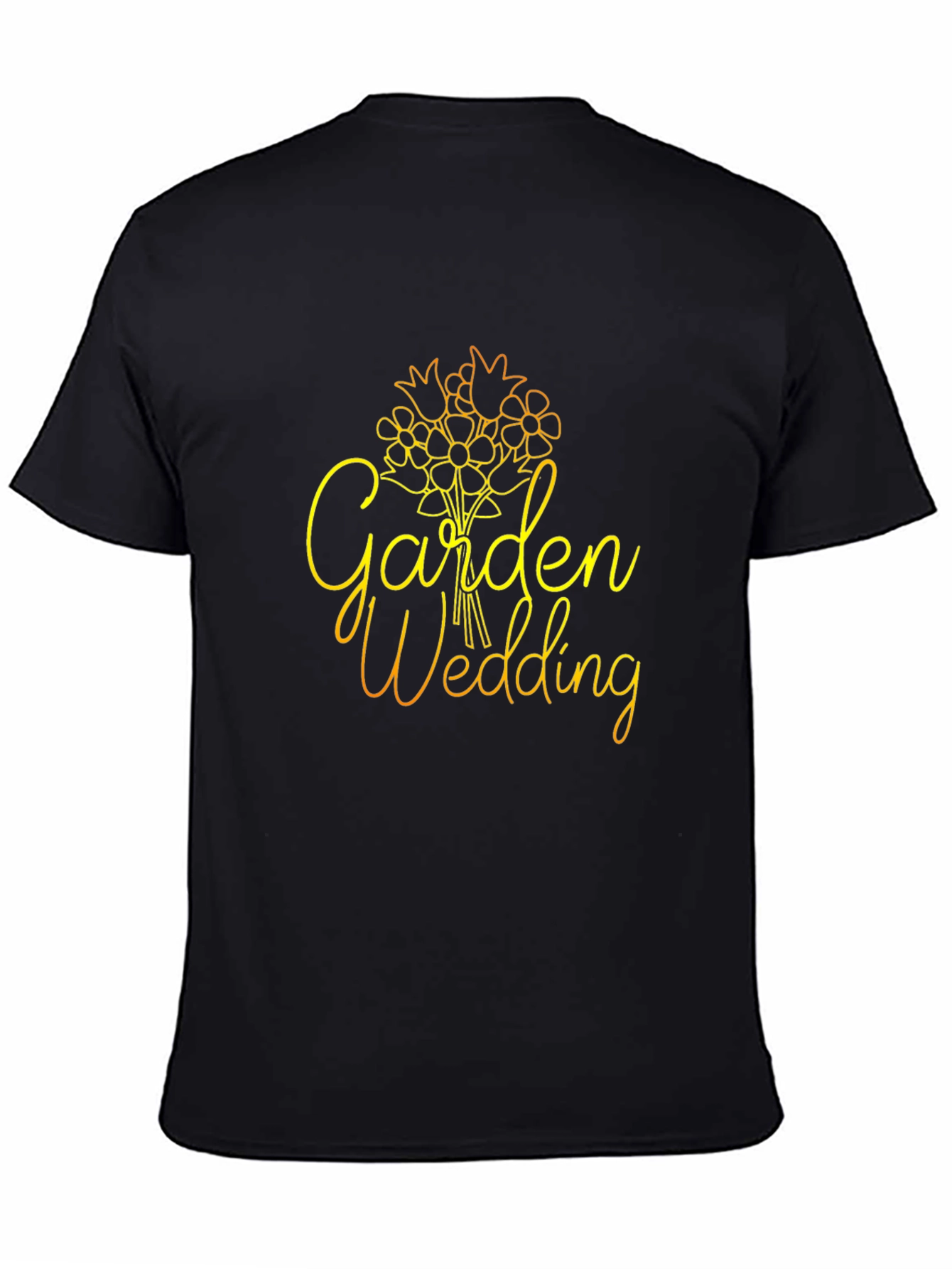Garden Wedding Graphic Tee - Unisex Black Shirt