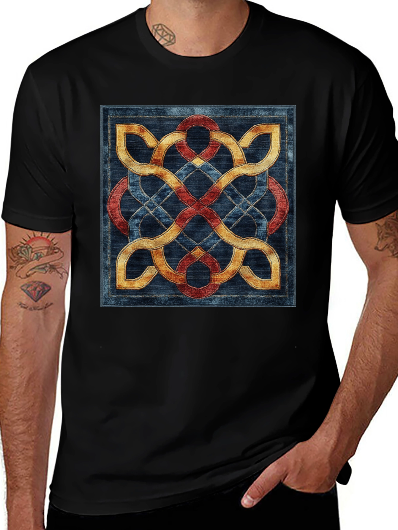 Celtic Knot T-Shirt - Intricate Woven Design