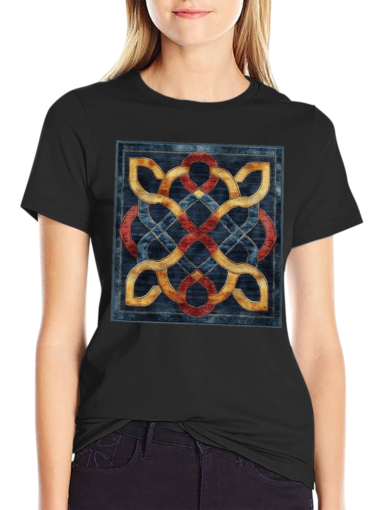 Celtic Knot T-Shirt - Intricate Woven Design
