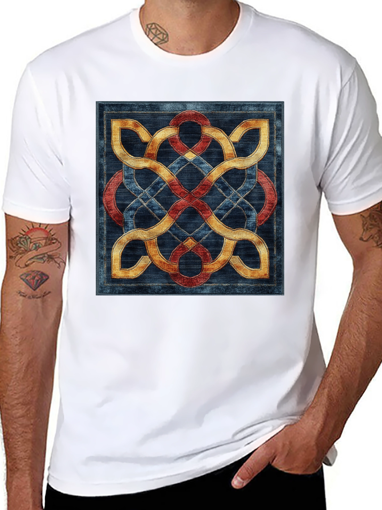 Celtic Knot T-Shirt - Intricate Woven Design