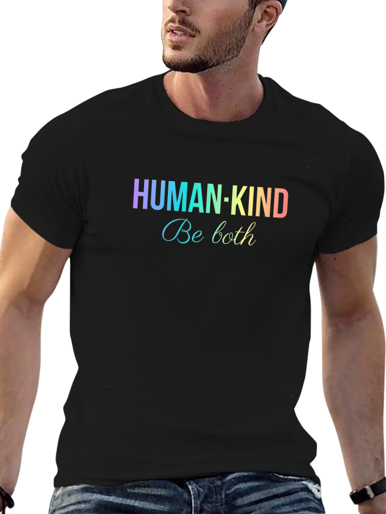 Human-Kind Be Both Black T-Shirt