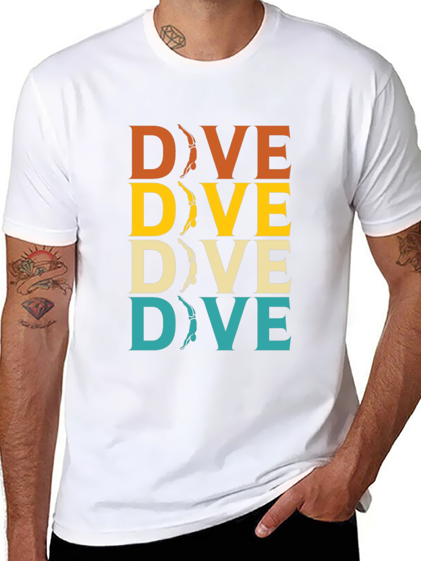 Retro Dive T-Shirt - Diver Design