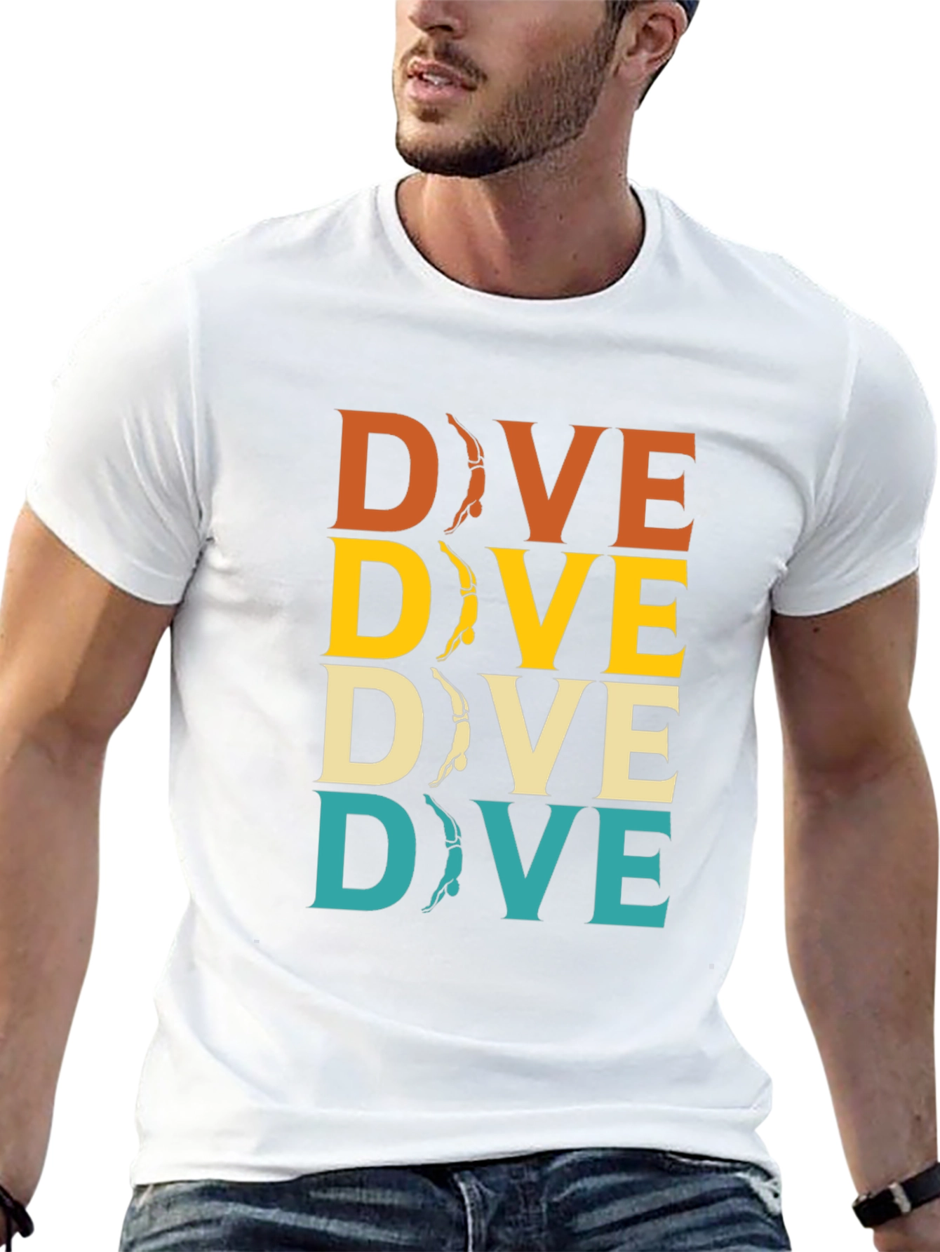 Retro Dive T-Shirt - Diver Design
