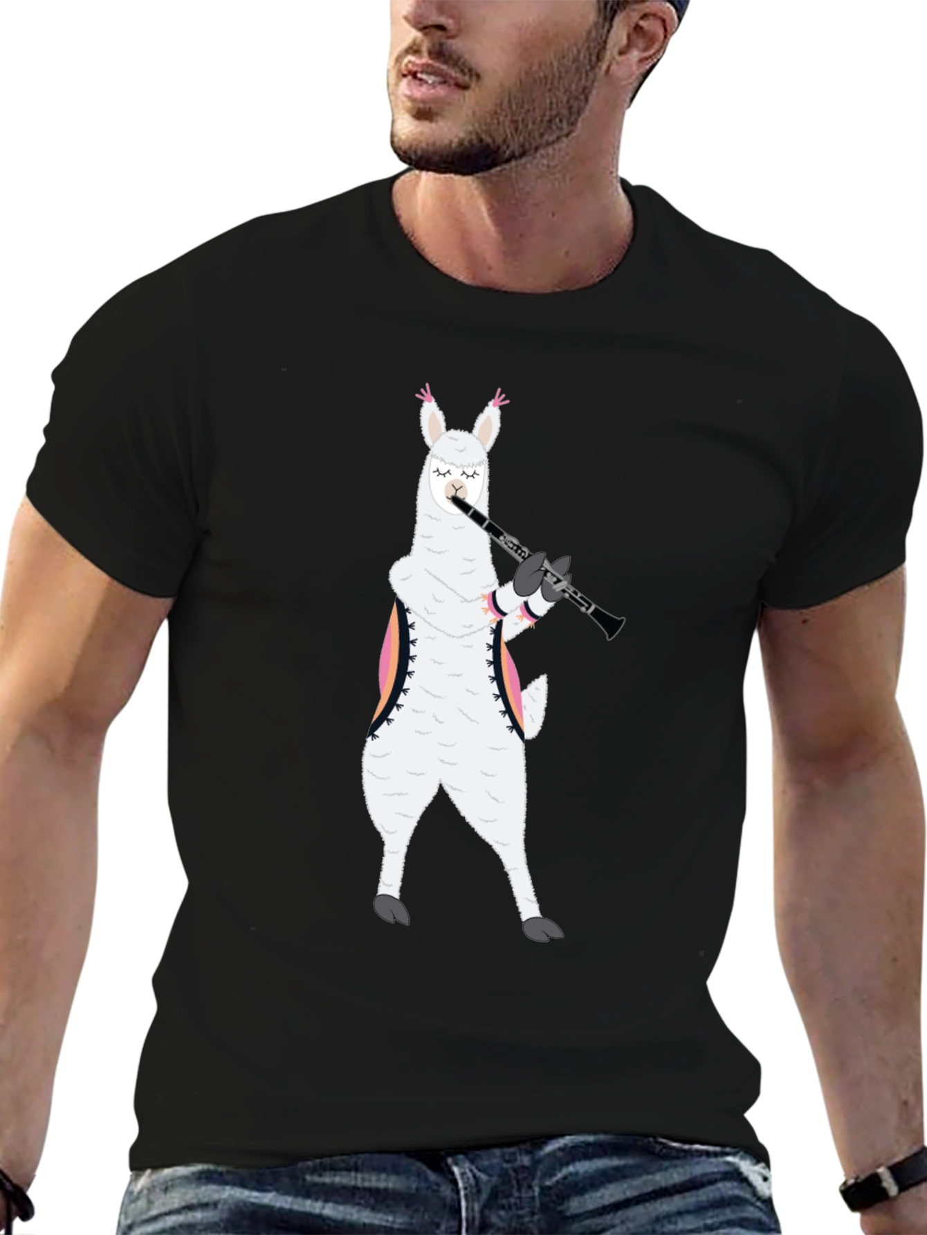 Llama Clarinet Player T-Shirt