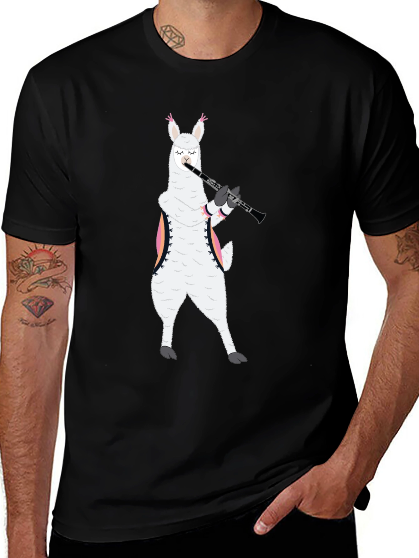 Llama Clarinet Player T-Shirt