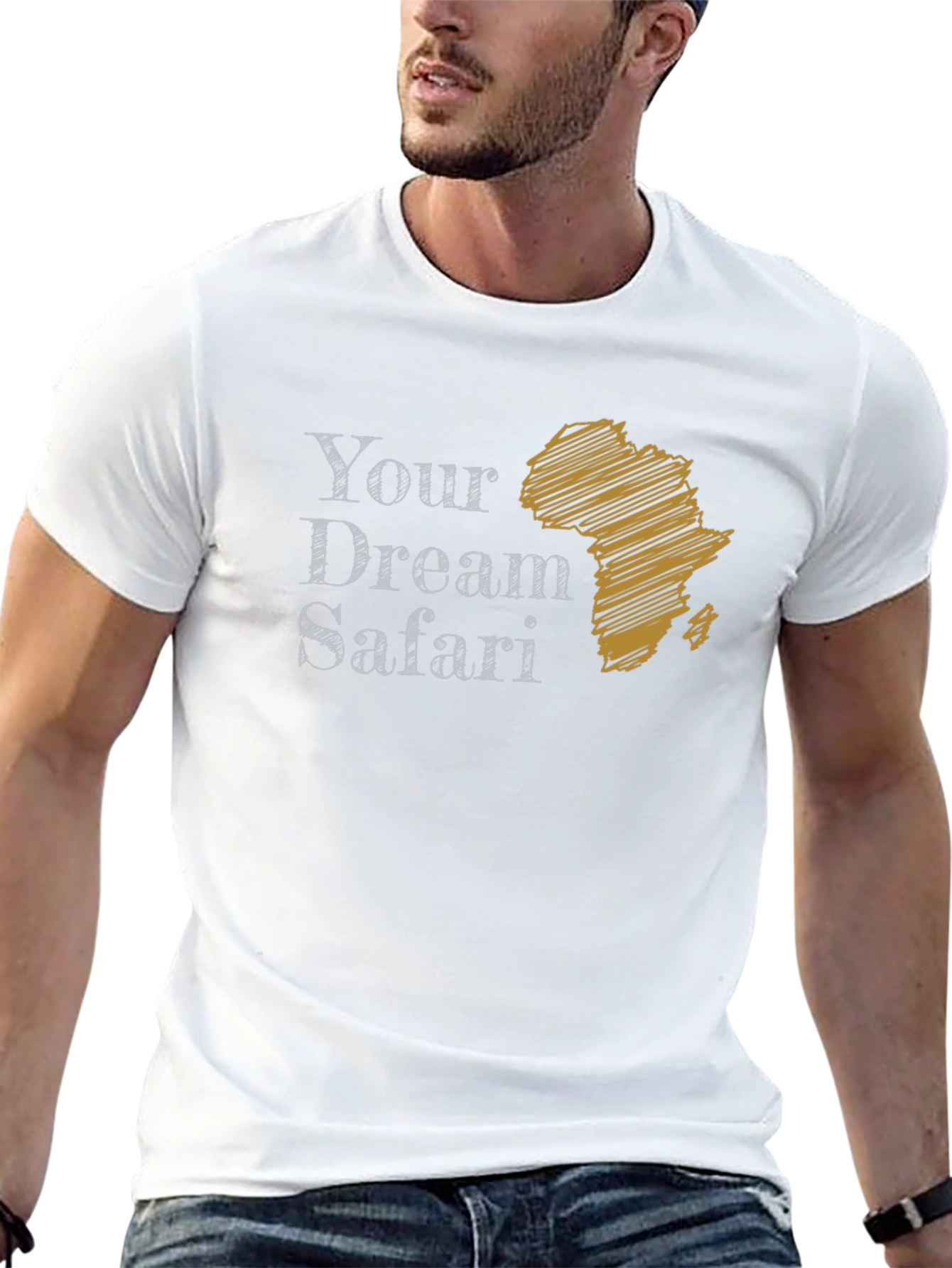 Your Dream Safari Graphic Tee - Africa Outline T-Shirt
