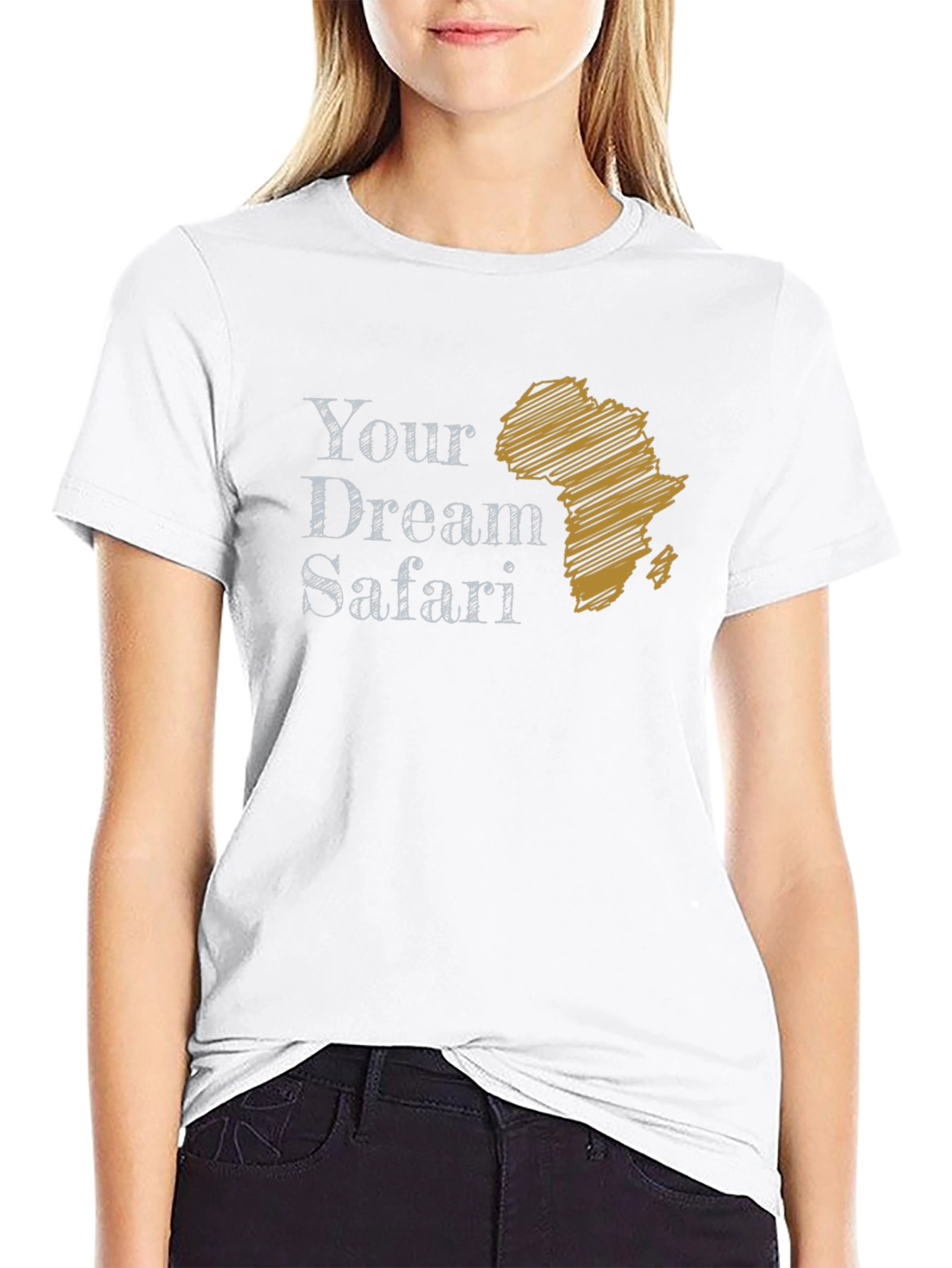 Your Dream Safari Graphic Tee - Africa Outline T-Shirt