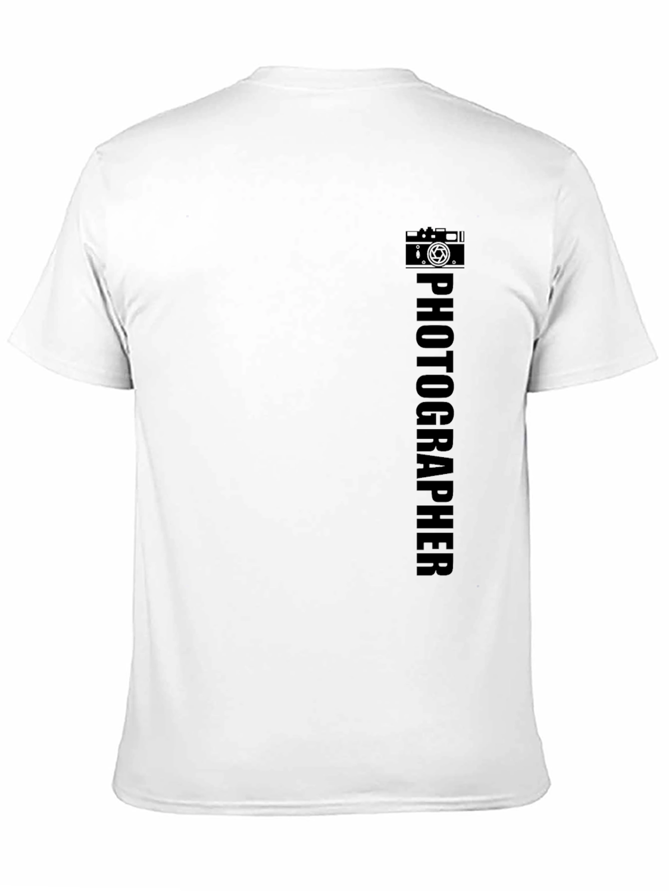 Photographer Graphic T-Shirt - Black Crew Neck Tee