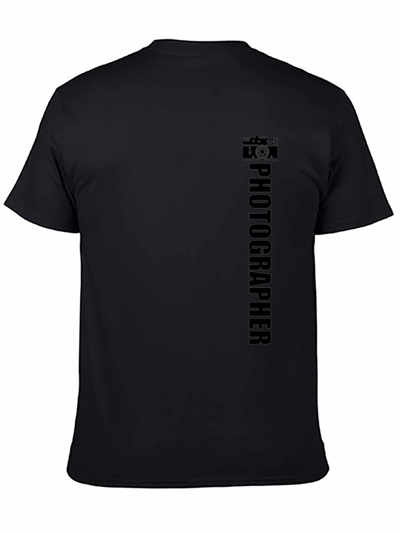 Photographer Graphic T-Shirt - Black Crew Neck Tee