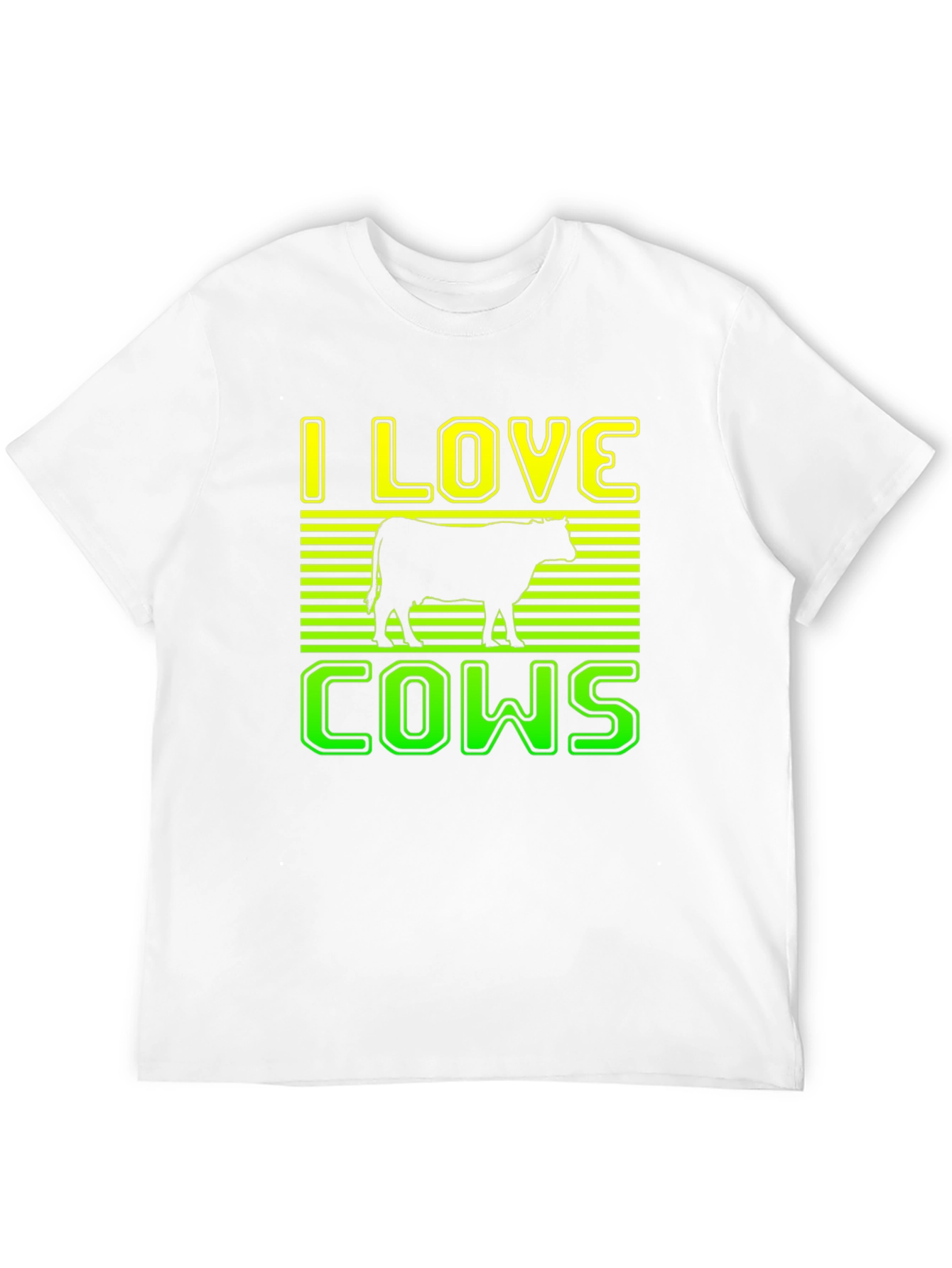 I Love Cows Graphic T-Shirt - Black