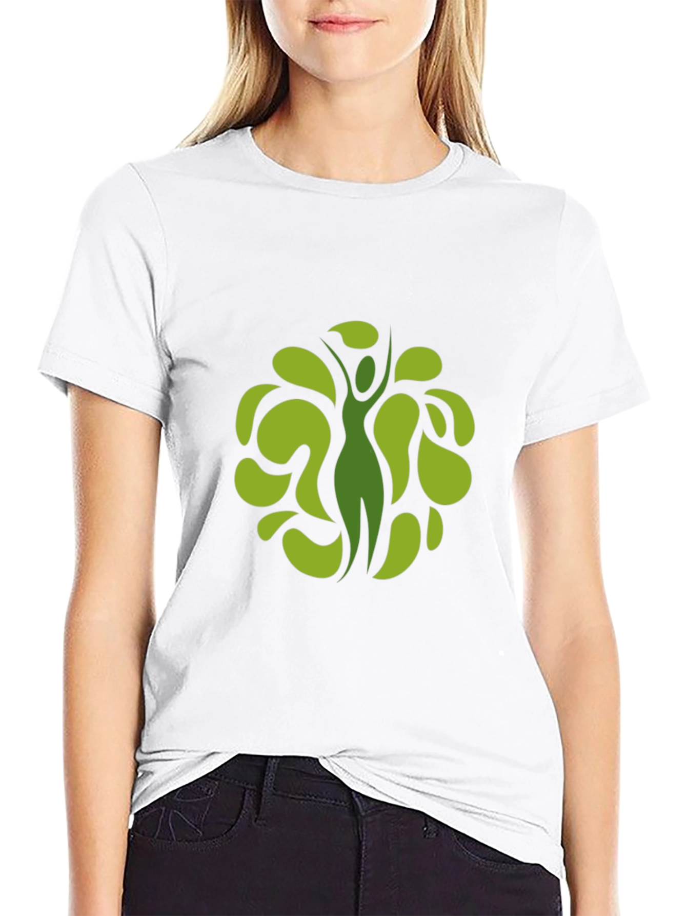 Nature Tree Silhouette T-Shirt - Black