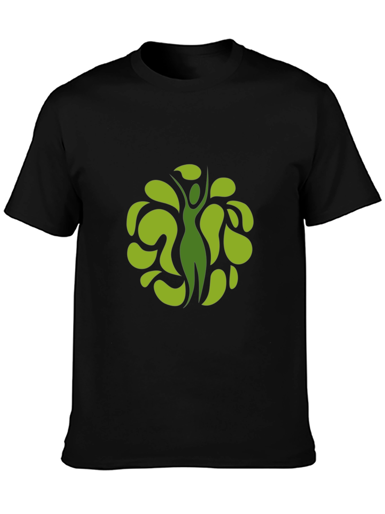 Nature Tree Silhouette T-Shirt - Black