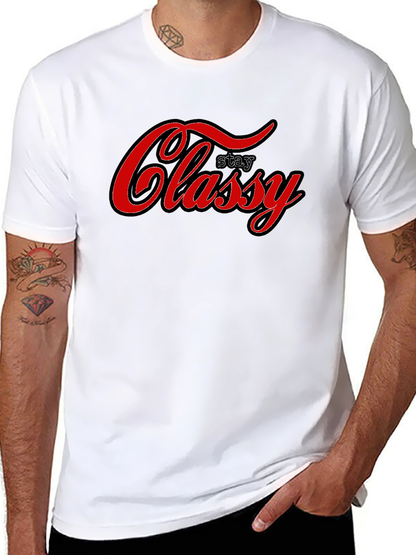 Stay Classy Graphic T-Shirt - Black