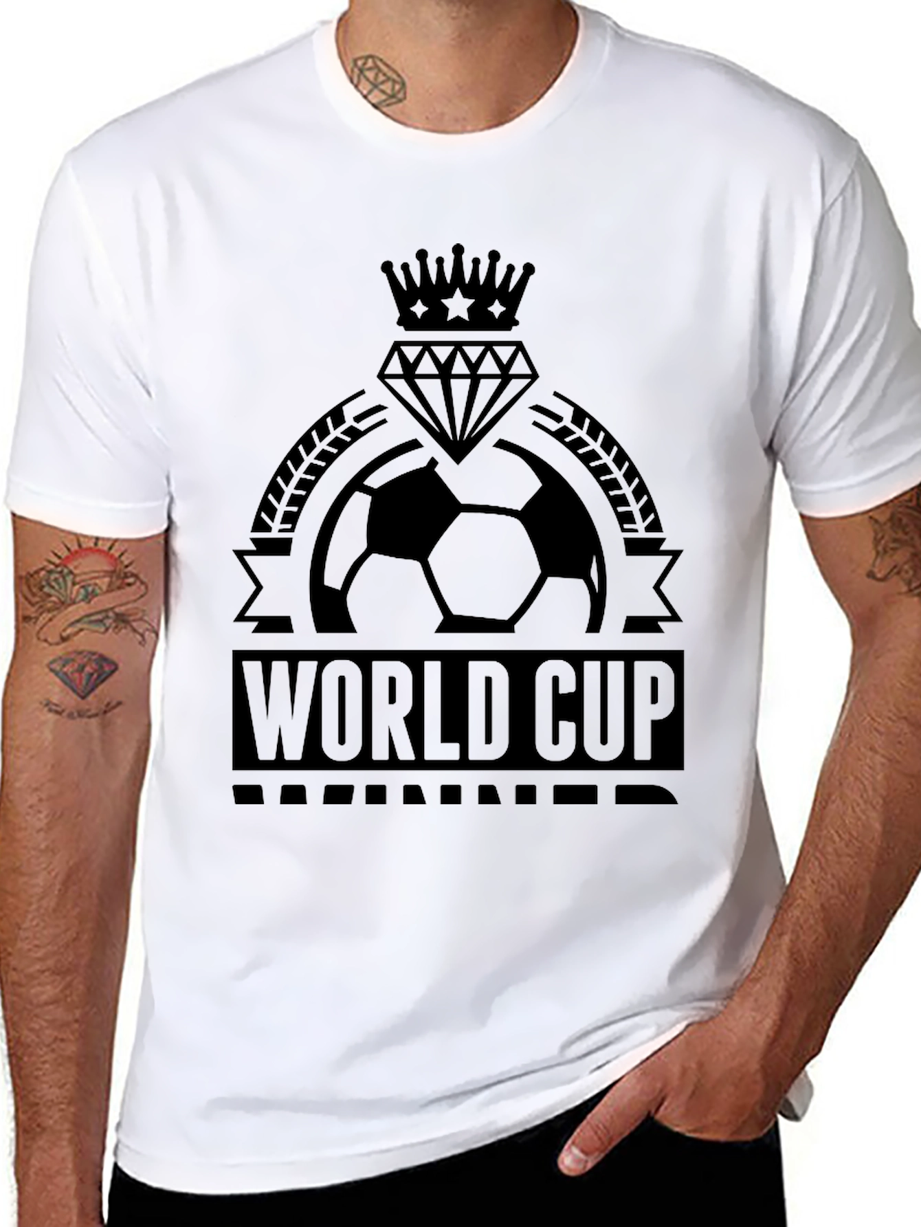 World Cup Soccer T-Shirt - Black Graphic Tee