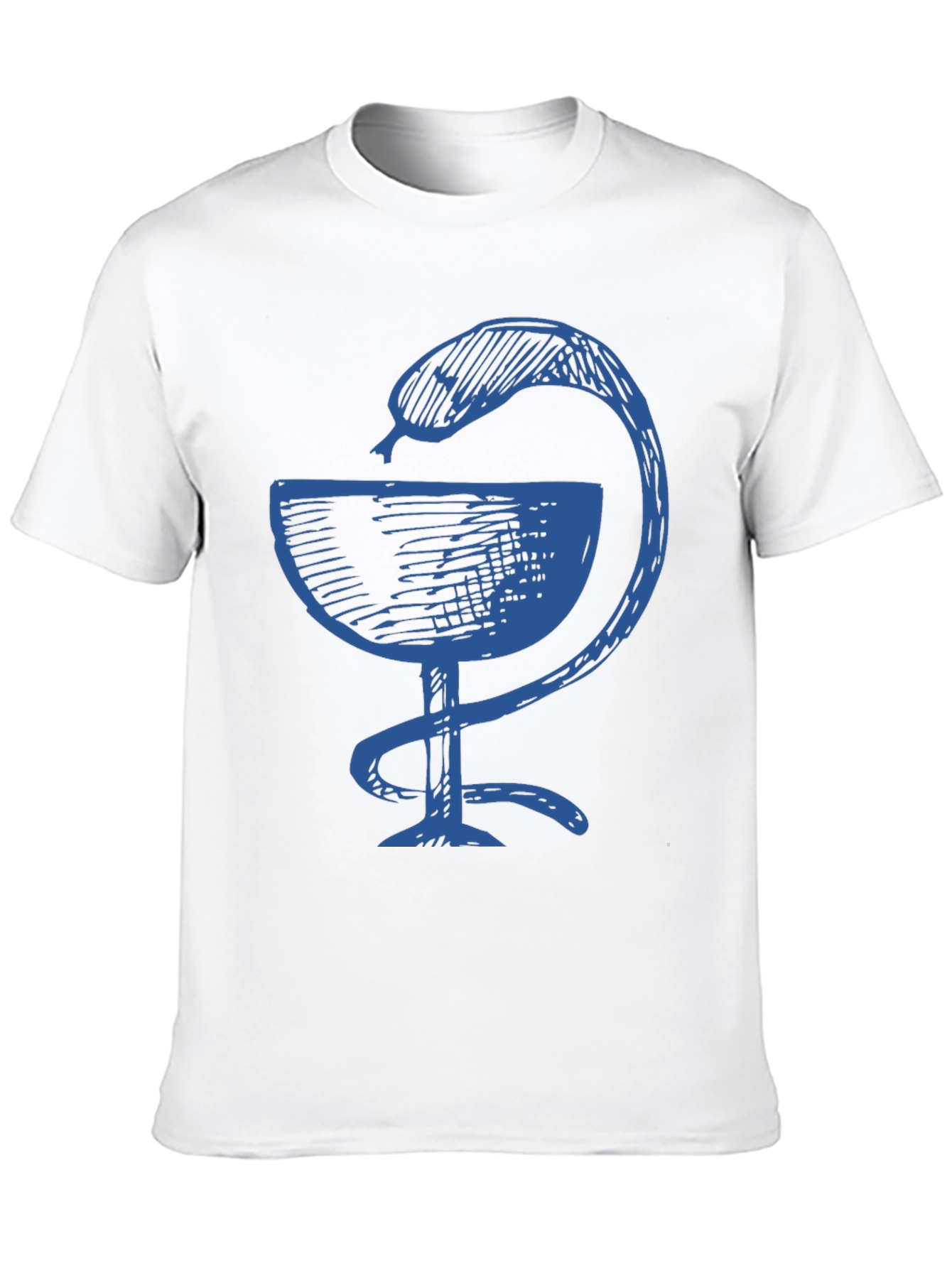 Black Tee with Bowl of Hygieia Symbol