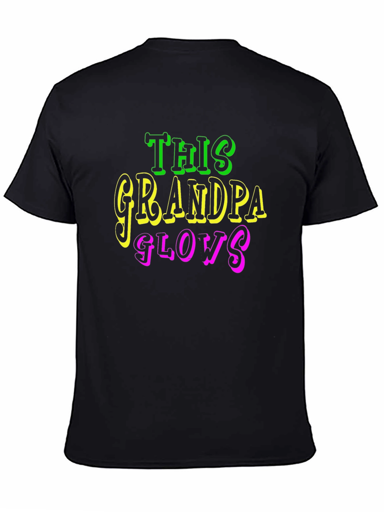 This Grandpa Glows Black T-Shirt