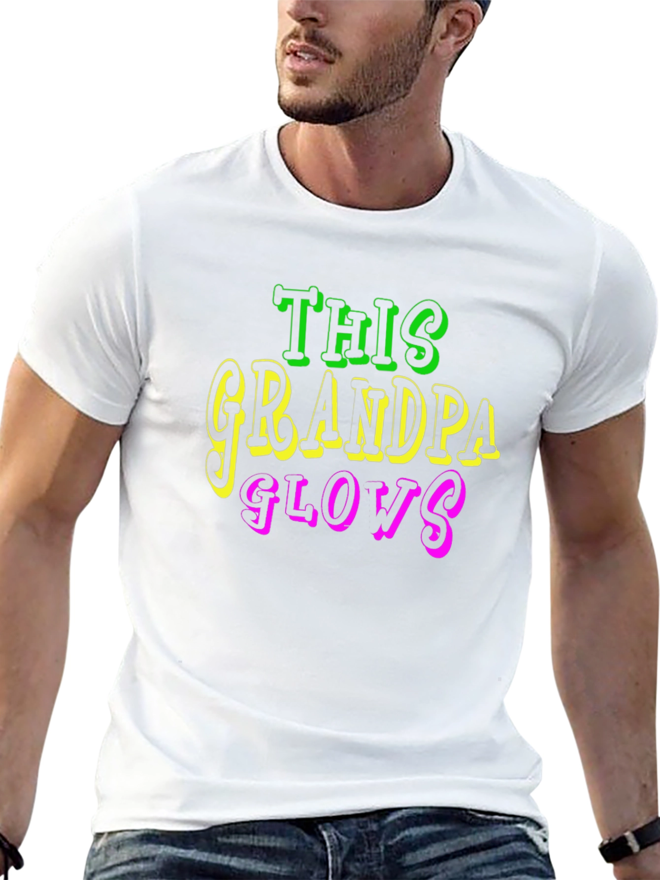This Grandpa Glows Black T-Shirt
