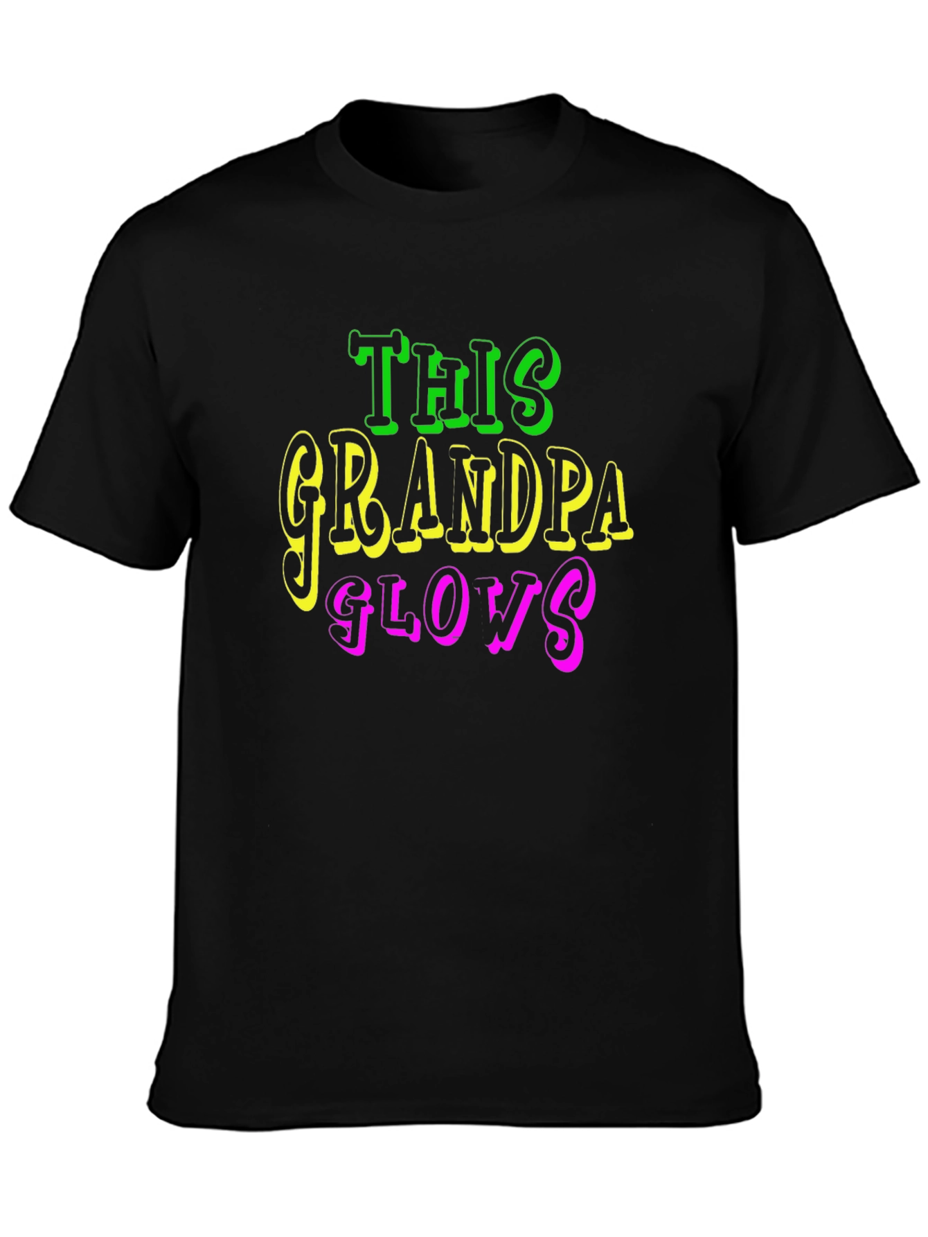 This Grandpa Glows Black T-Shirt