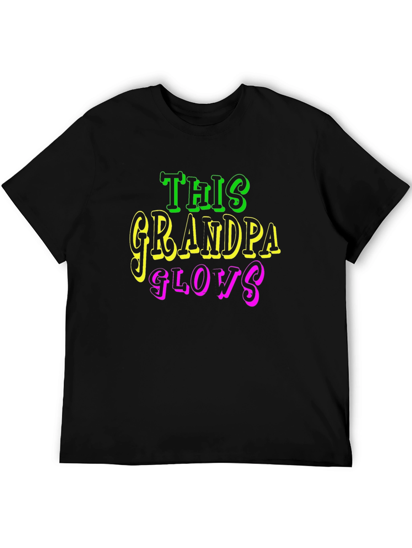 This Grandpa Glows Black T-Shirt
