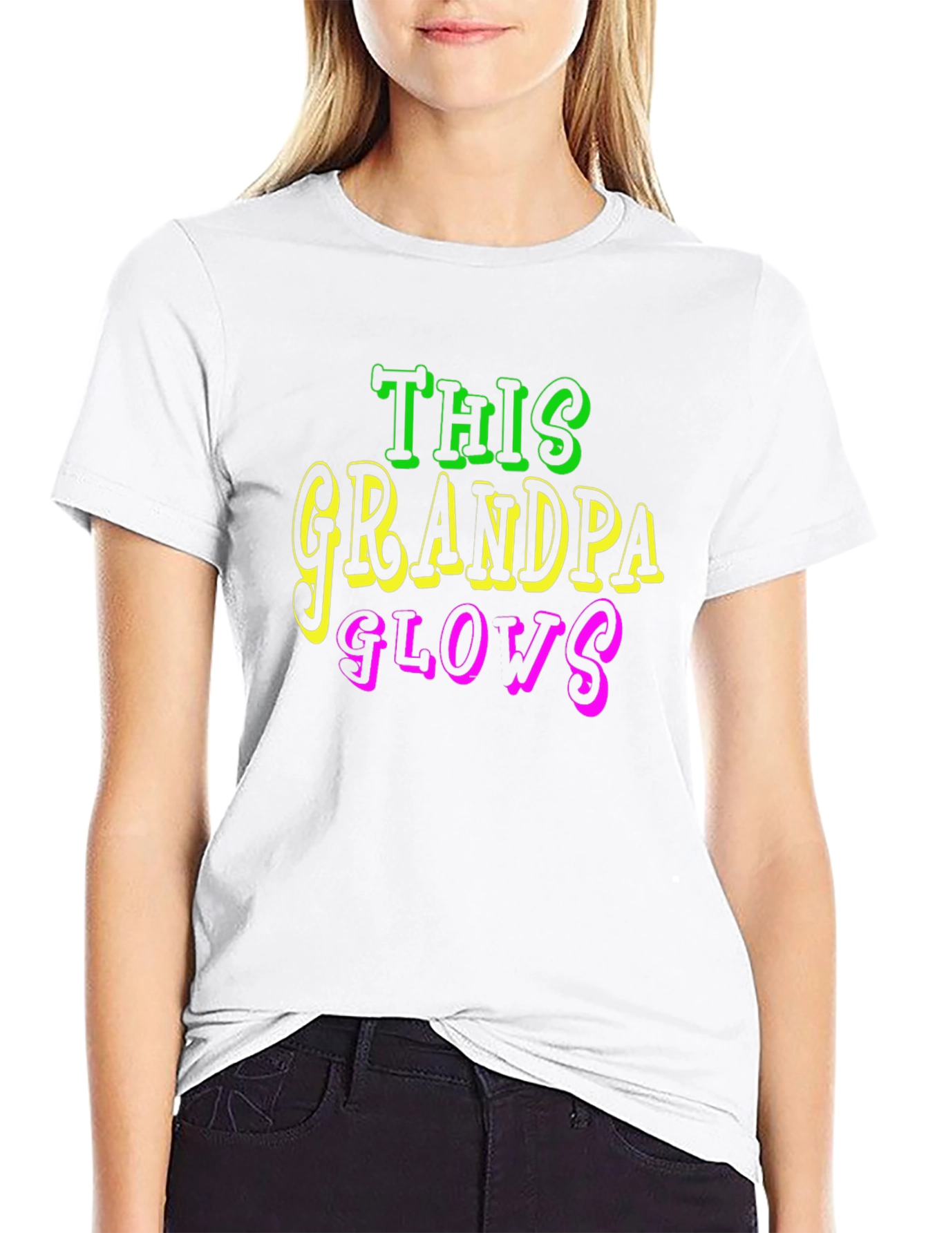 This Grandpa Glows Black T-Shirt