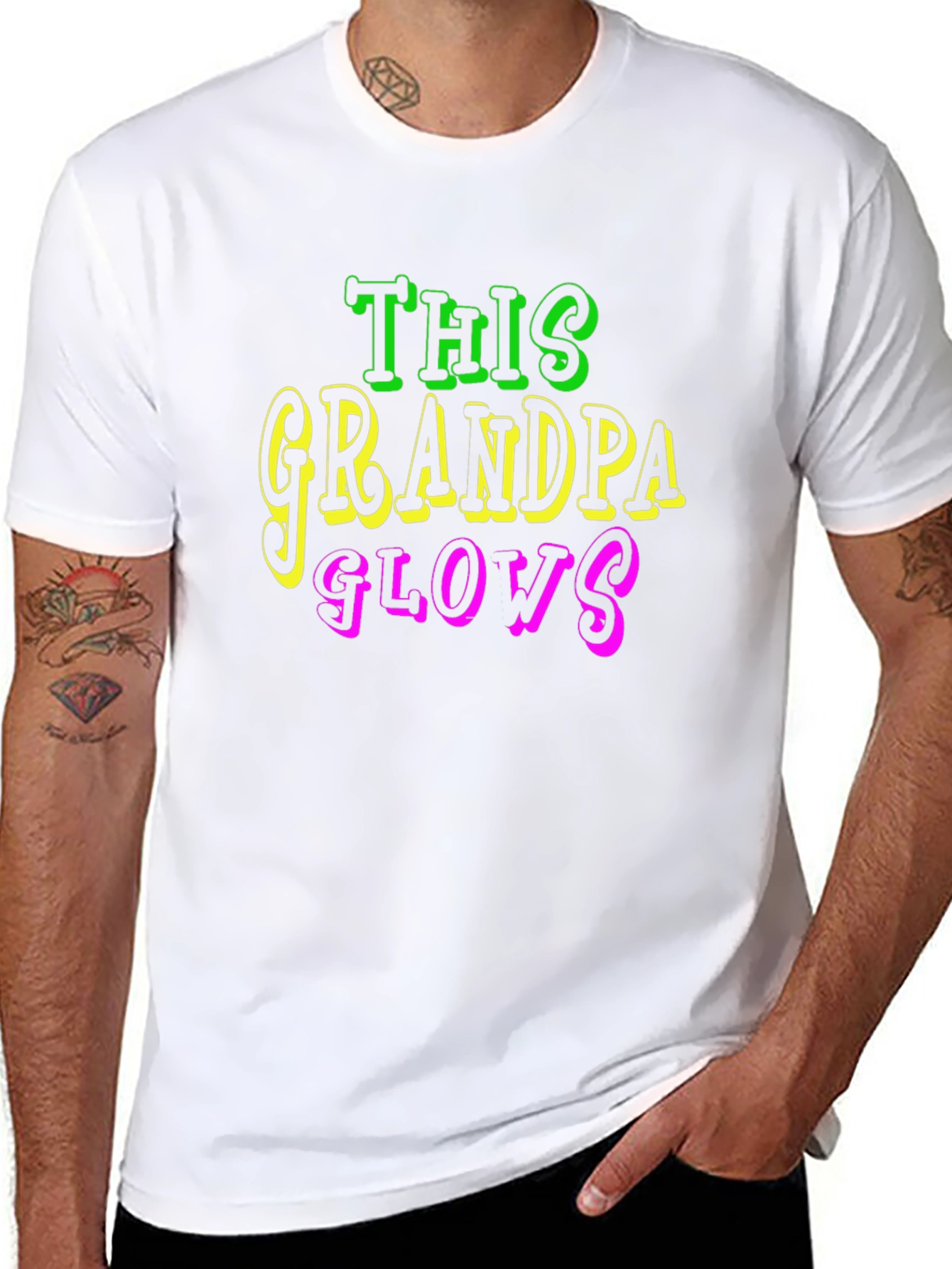 This Grandpa Glows Black T-Shirt