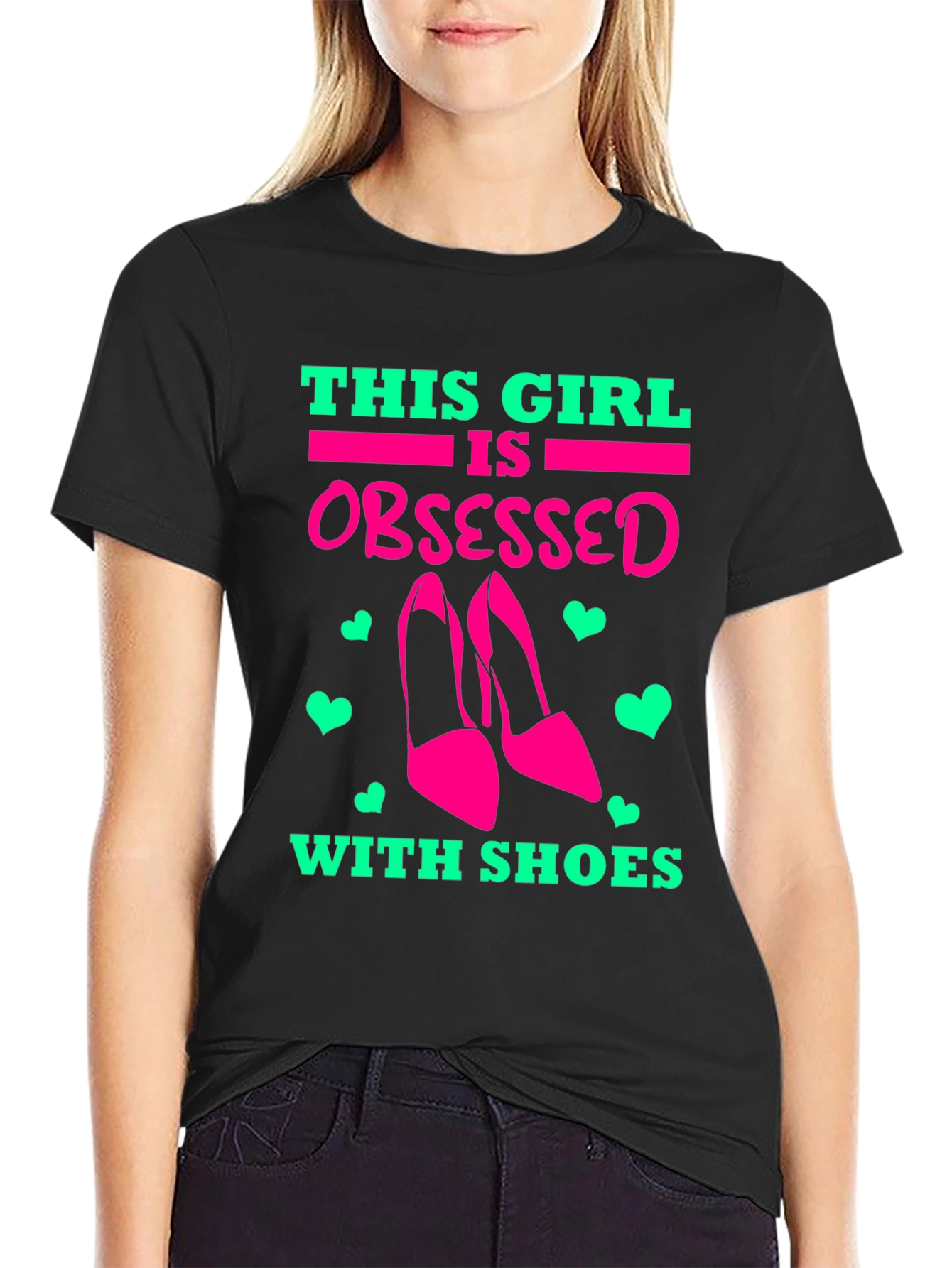 Obsessed with Shoes Graphic Tee - Black