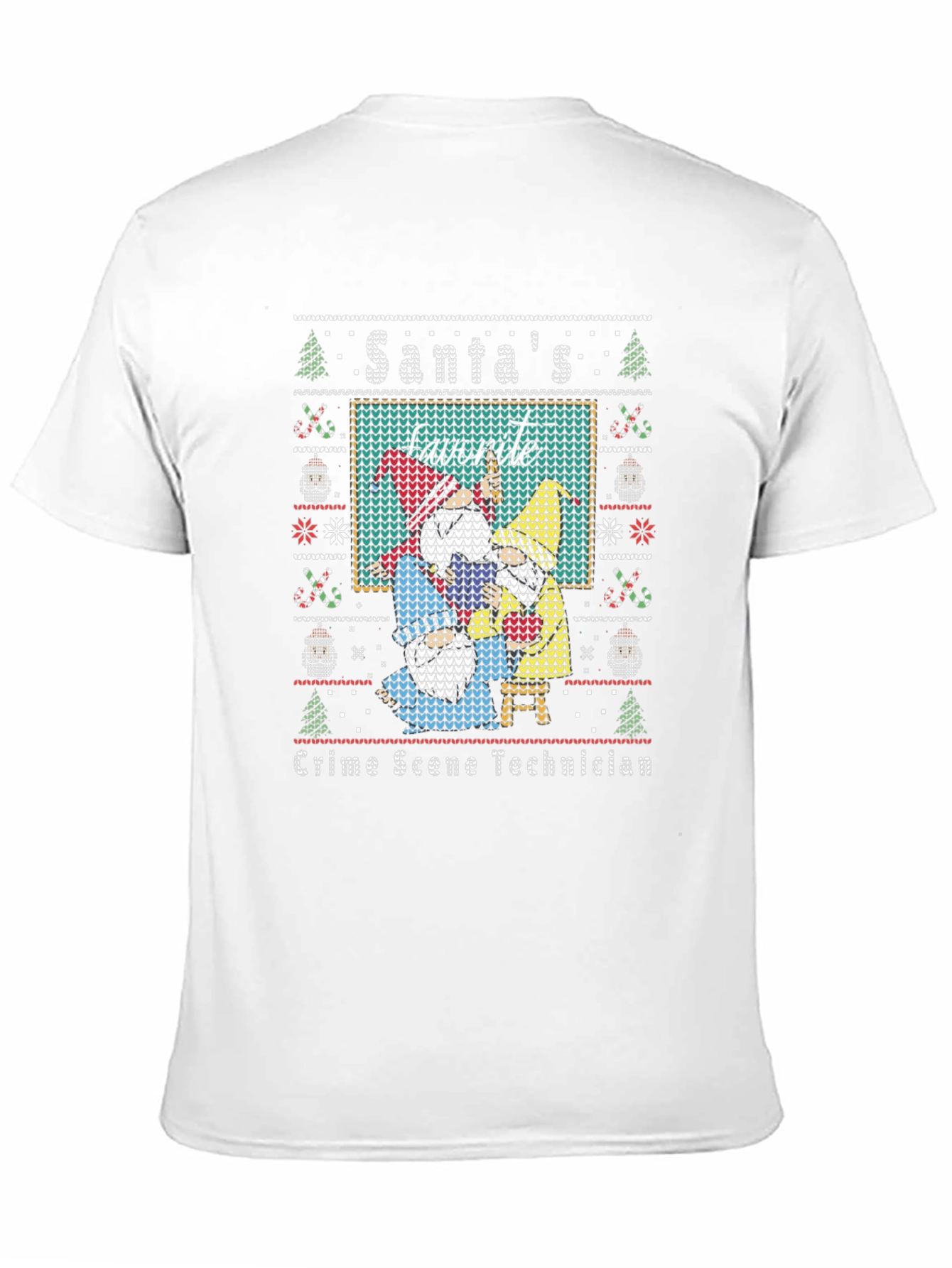 Santas Favorite Crime Scene Technician Ugly Christmas T-Shirt