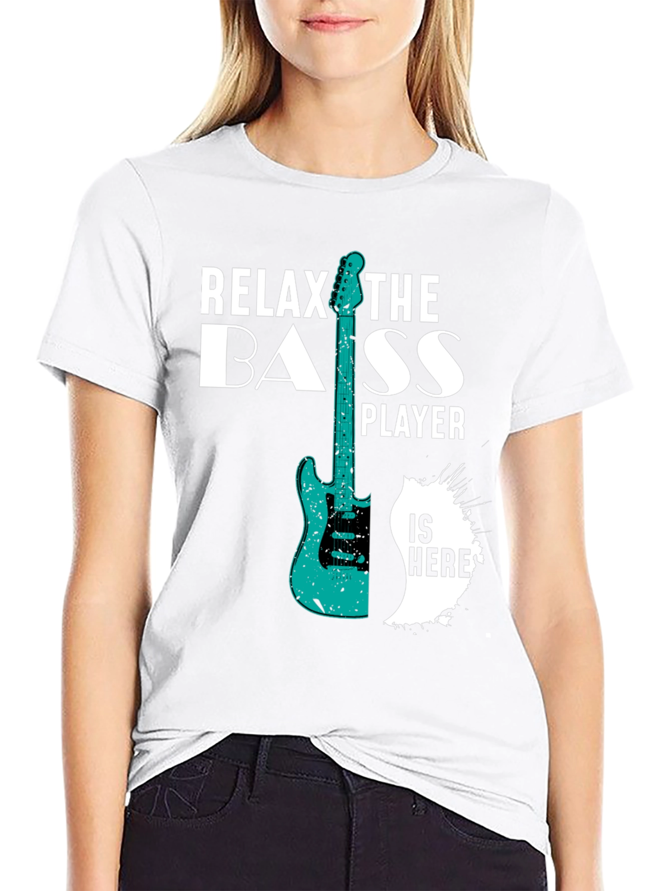 Relax the Bass Player T-Shirt - Black Graphic Tee