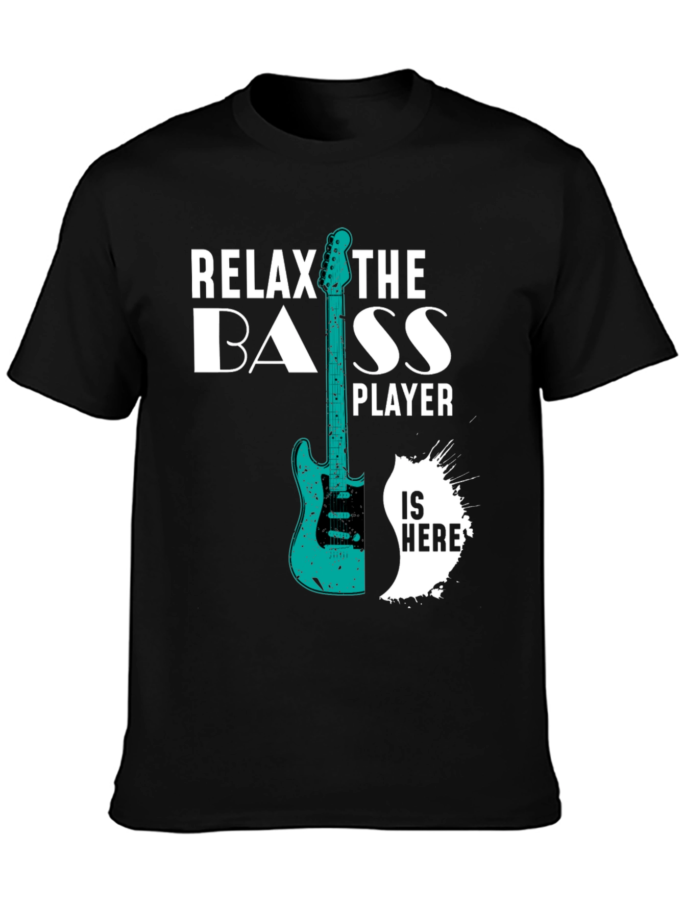 Relax the Bass Player T-Shirt - Black Graphic Tee