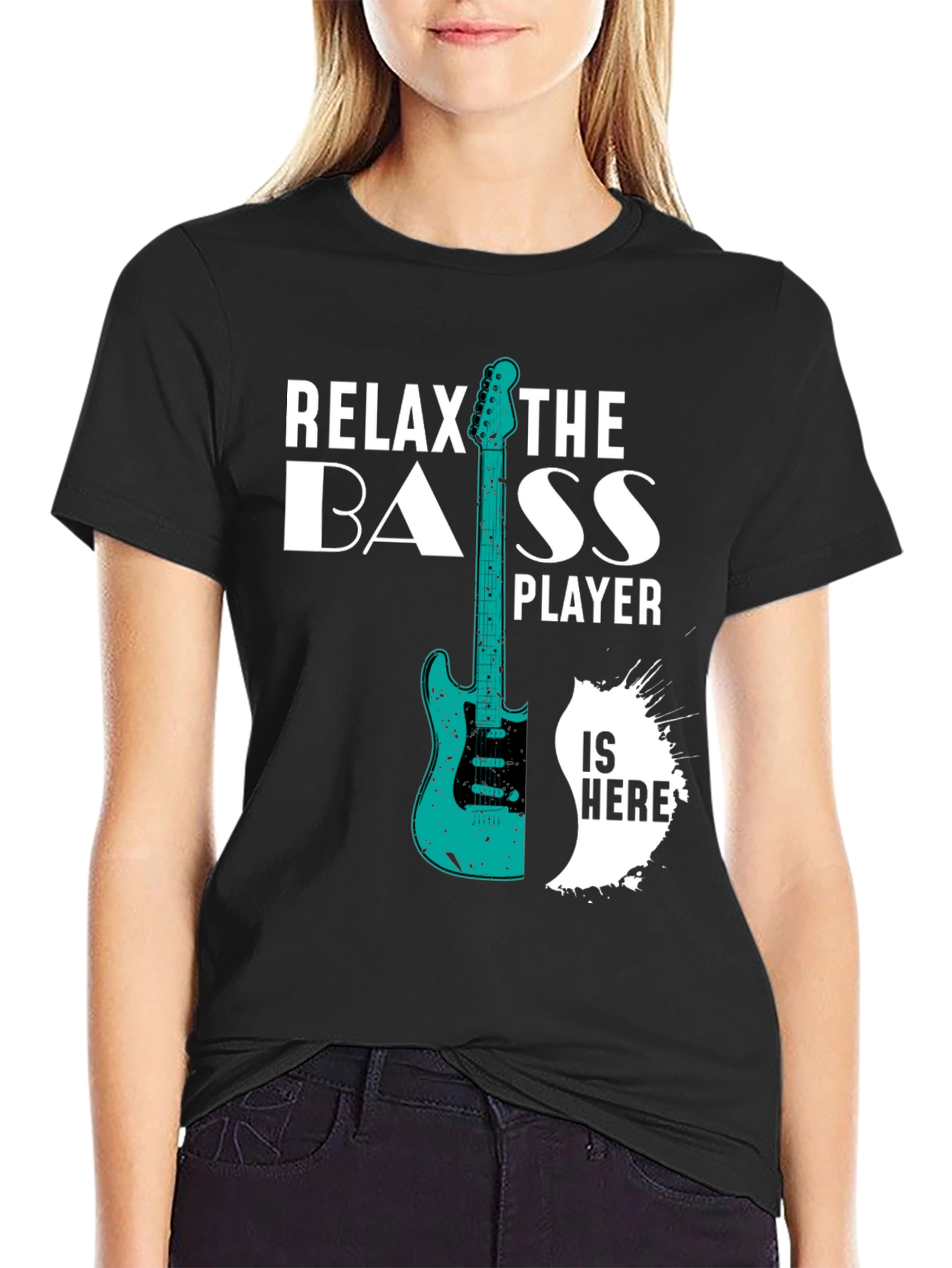 Relax the Bass Player T-Shirt - Black Graphic Tee