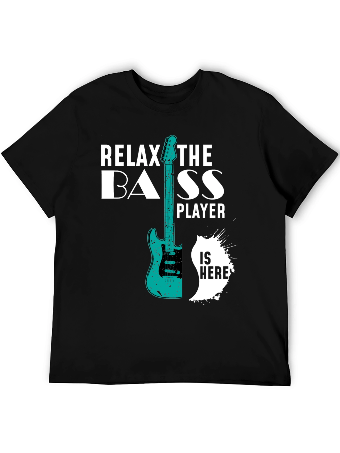 Relax the Bass Player T-Shirt - Black Graphic Tee