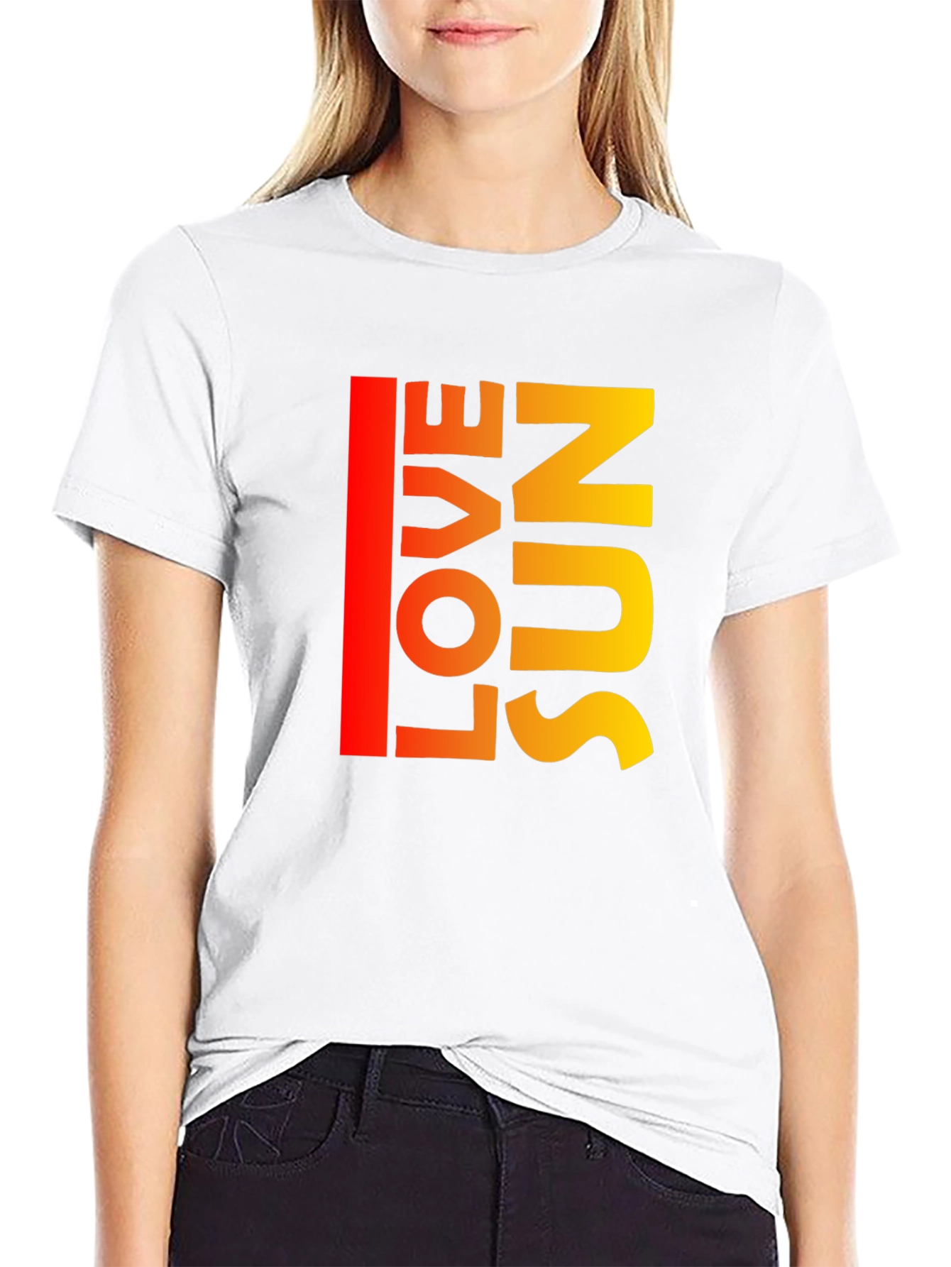 Love Sun Graphic Tee - Stylish Black Cotton T-Shirt