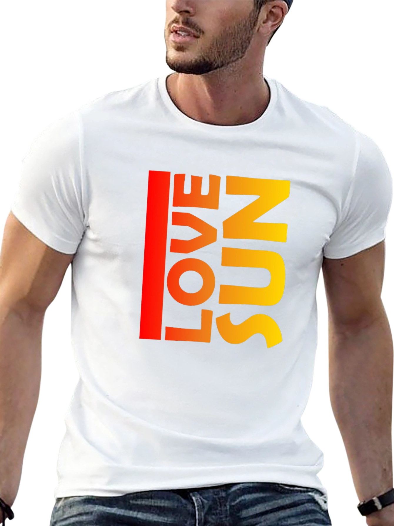 Love Sun Graphic Tee - Stylish Black Cotton T-Shirt