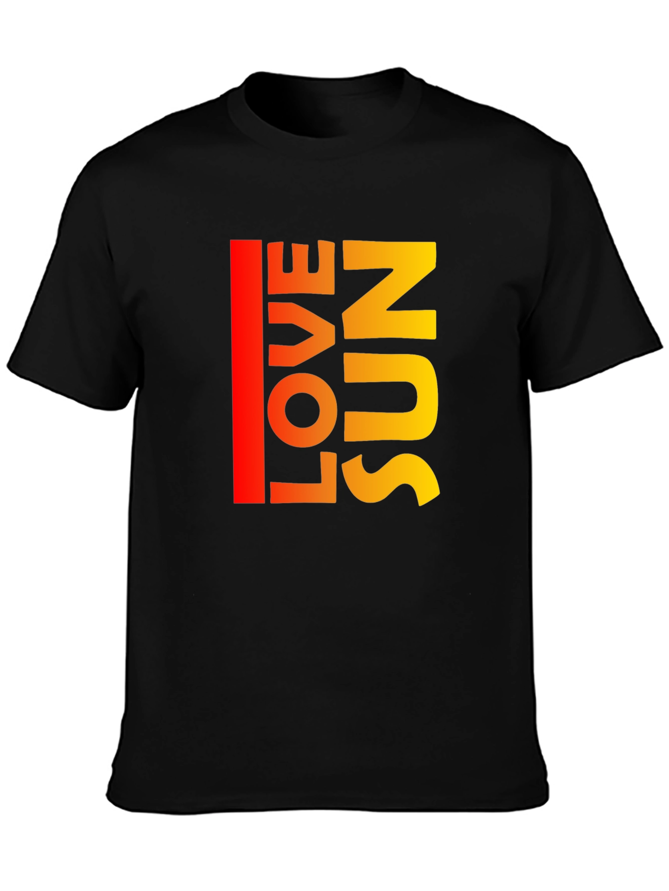 Love Sun Graphic Tee - Stylish Black Cotton T-Shirt