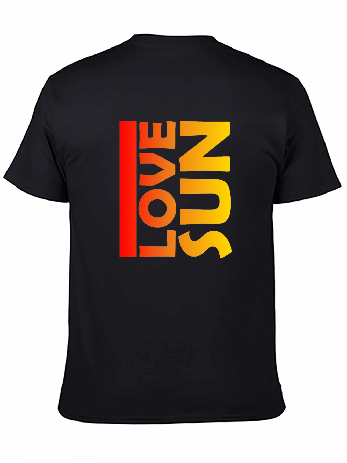 Love Sun Graphic Tee - Stylish Black Cotton T-Shirt
