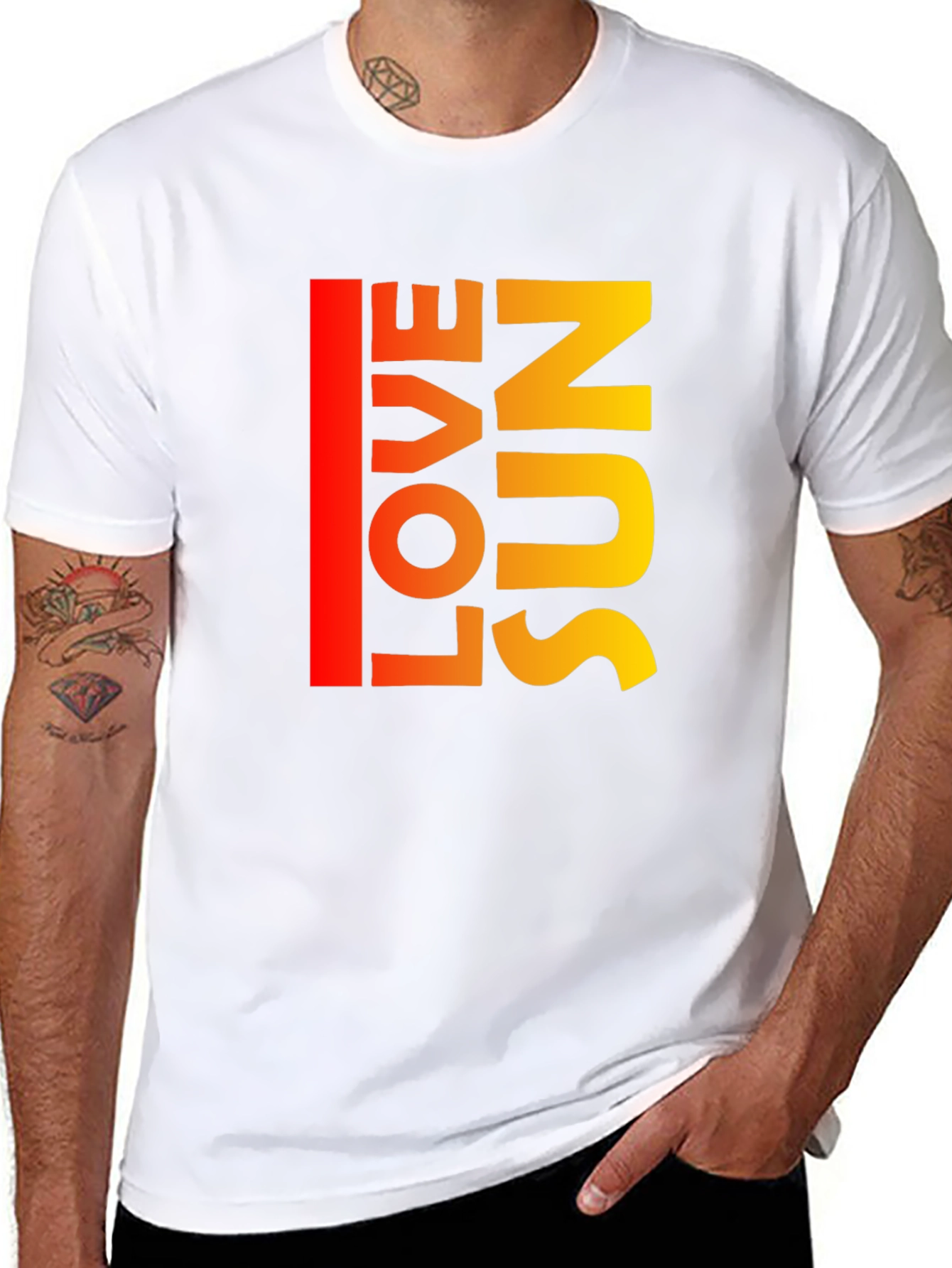 Love Sun Graphic Tee - Stylish Black Cotton T-Shirt